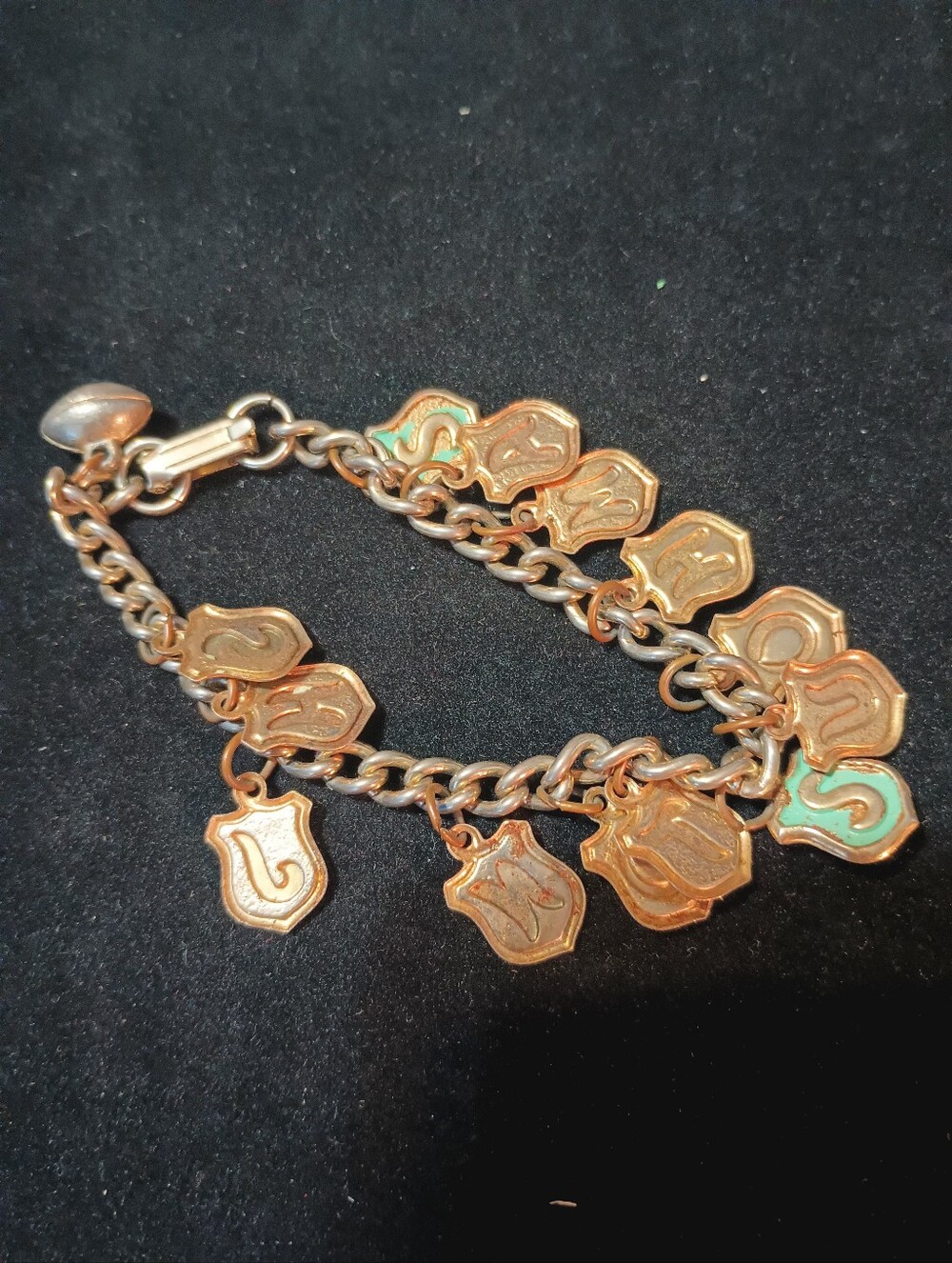 Vintage School Spirit Charm Bracelet. Sam Houston JHS - Picture 5 of 7